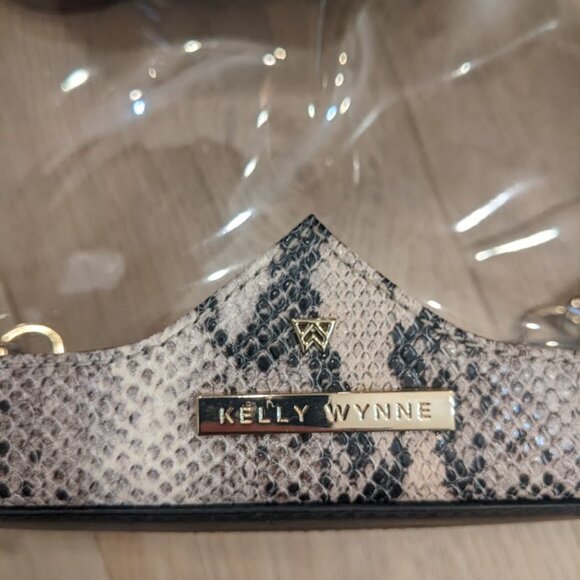 Kelly Wynne Clear BYO Backpack Snakeskin Leather Transparent Clear Stadium Bag - Picture 9 of 11